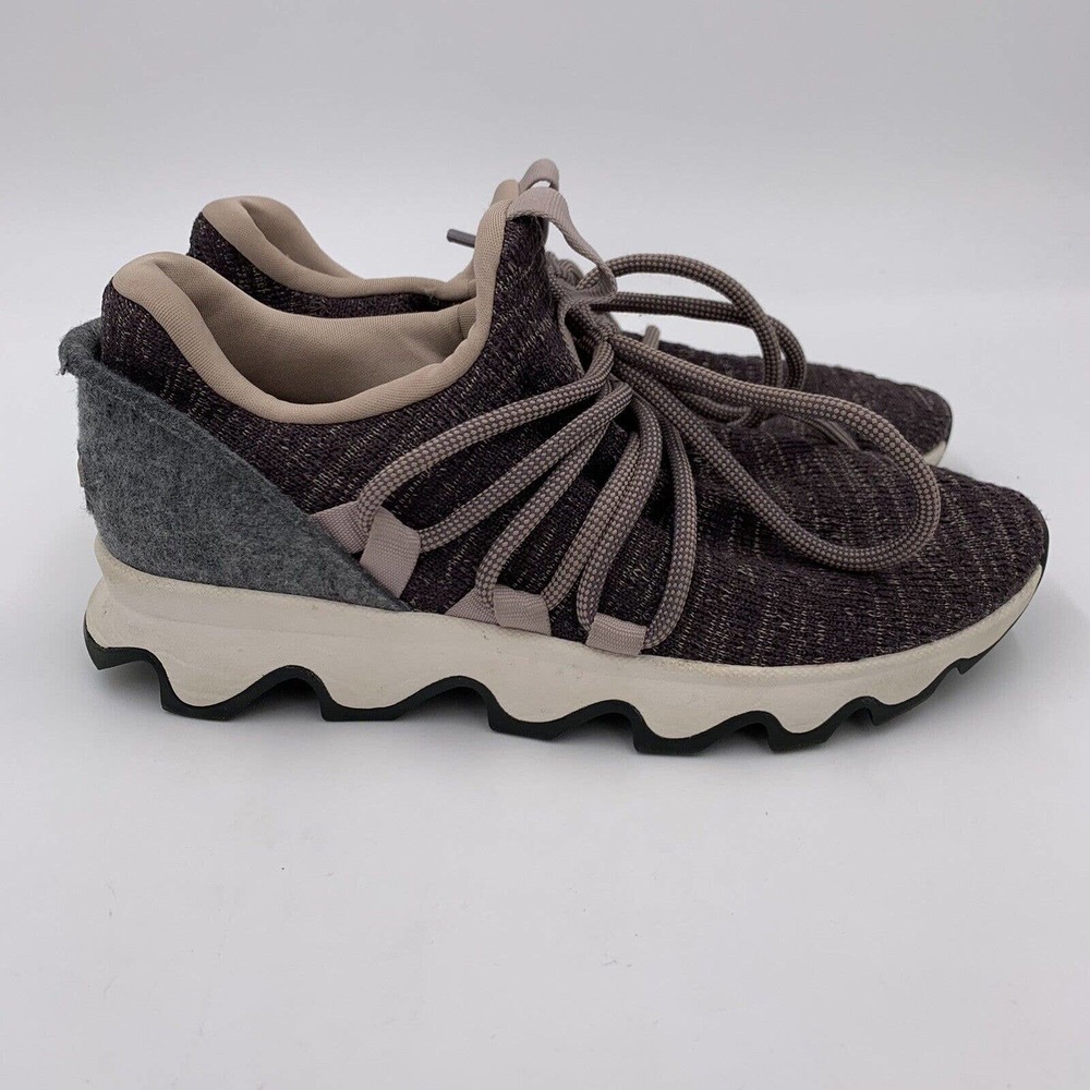 Sorel Women's Brown and Gray Knit Athletic Sneakers